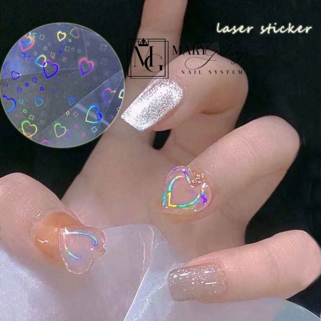 Laser Heart Sticker