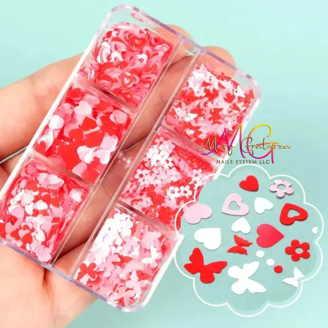 Valentines NAIL Decals Box Mix