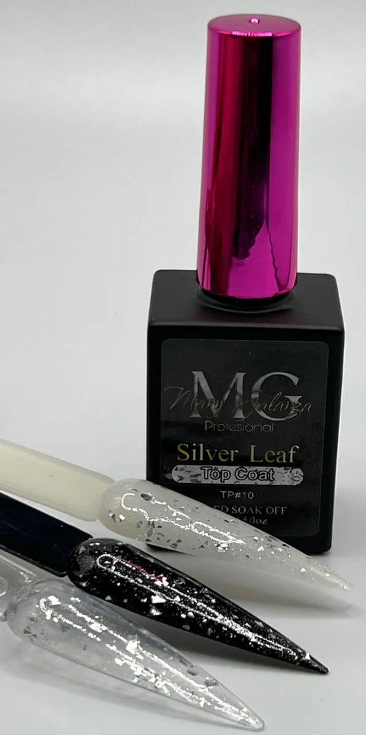 Silver Leaf Top Coat GEL  Glossy