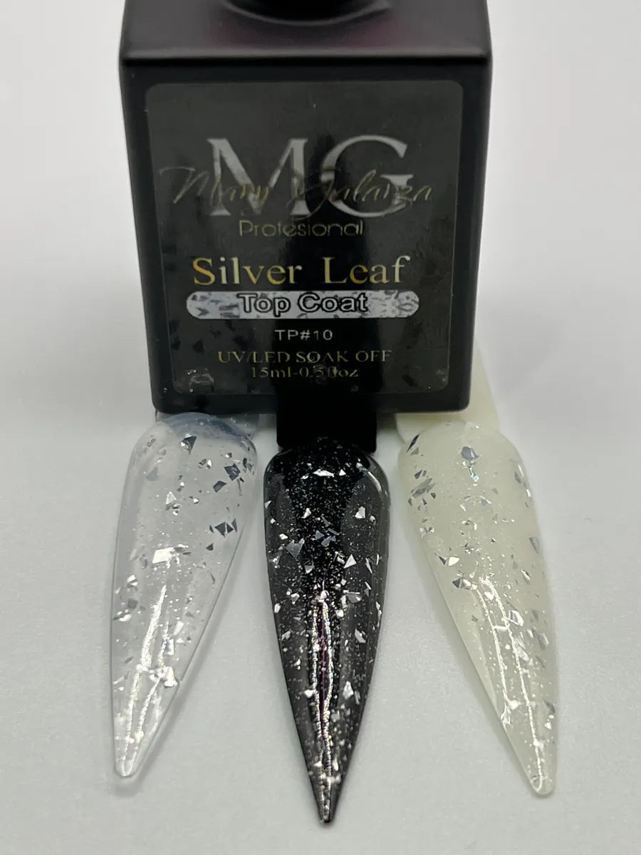 Silver Leaf Top Coat GEL  Glossy