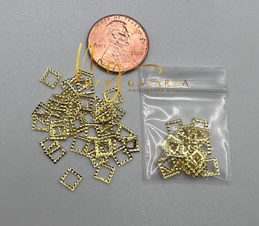 Cuadrados metales Oro