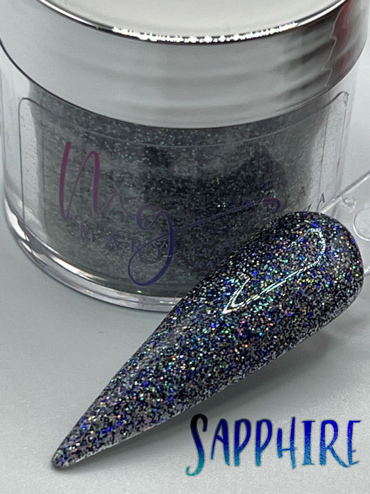 SAPPHIRE Nail Glitter Acrylic Powder