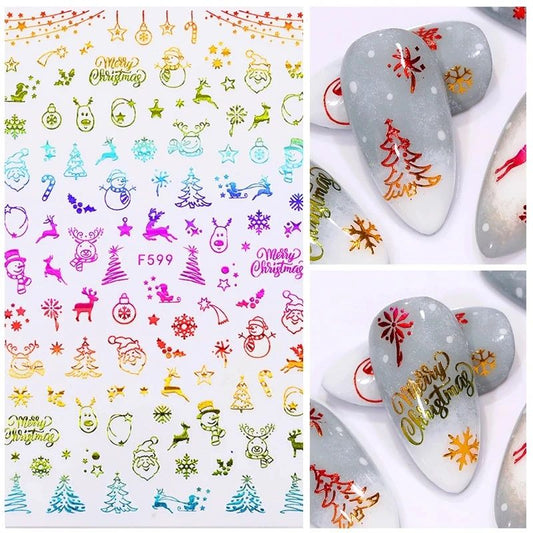 Stickers rainbow Navidad