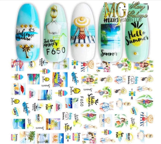 Hello Summer Stickers