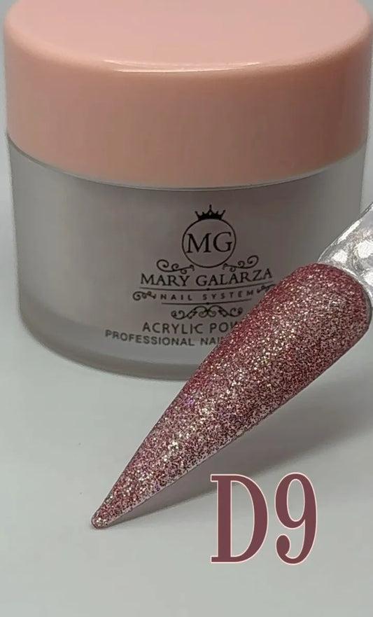D9 (Rosegold) GLITTER ACRYLIC POWDER