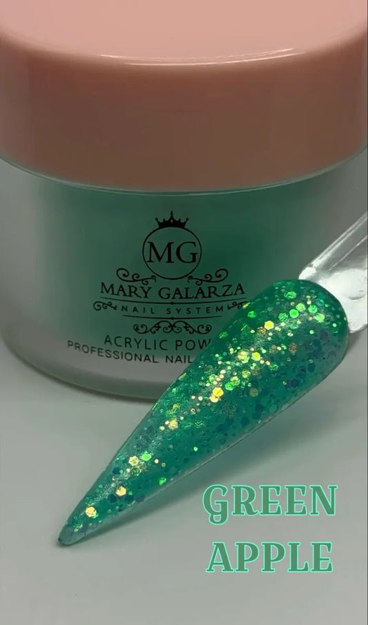 GREEN APPLE GLITTER ACRYLIC POWDER