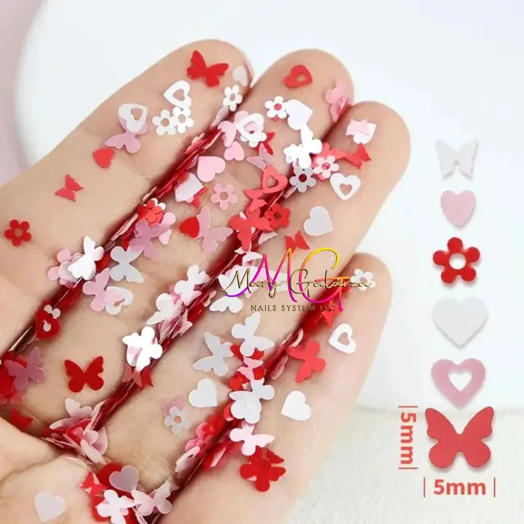 Valentines NAIL Decals Box Mix