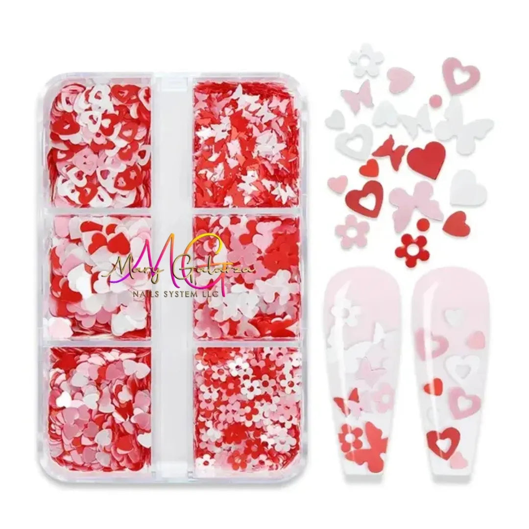 Valentines NAIL Decals Box Mix