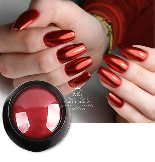 Chrome RED powder / Polvo cromado Rojo